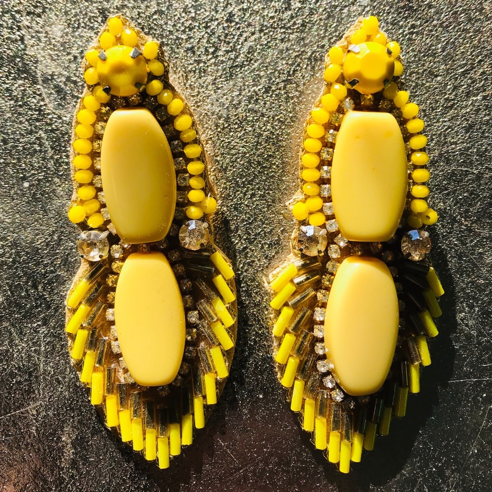 Yellow Costume Jewelry Earrings
